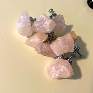Rose quartz Drawer Knobs